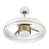 White/Satin Brass