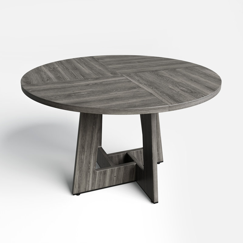Table de salle à manger en bois 47 po pour 4 à 6 personnes, Gris