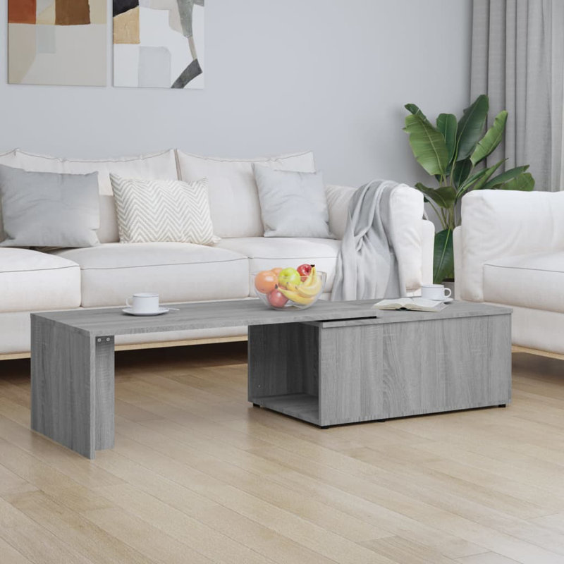 vidaXL Coffee Table Accent End Side Sofa Table for Living Room Engineered Wood, Gray Sonoma