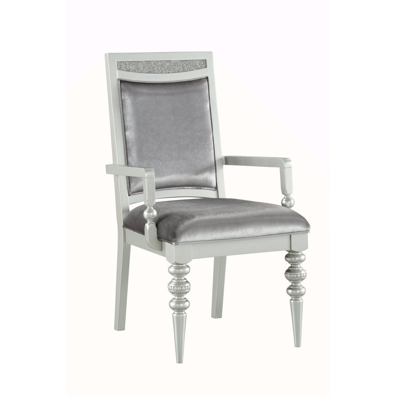 Fauteuil en tissu et finition platine Maverick