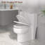 Toilette moderne une pièce, hauteur de siège confortable avec double chasse entièrement vitrée (siège inclus)