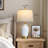 23“ Updated Modern Ceramic Table Lamp Set with Dual USB Ports and Bulbs-1302996595