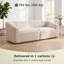 Canapé 3 places, canapé désossé avec large siège à ressorts, beige