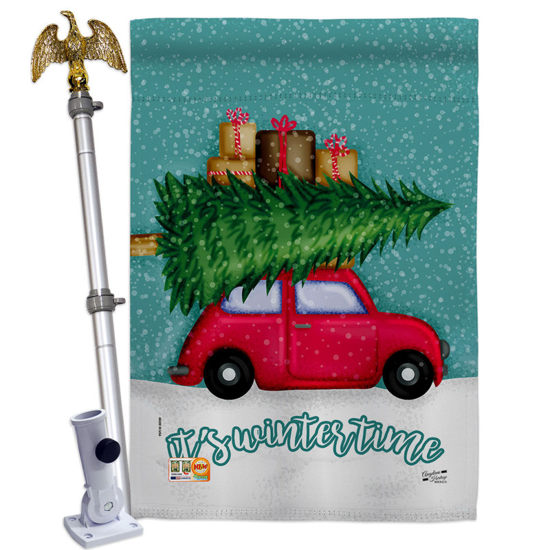 Ensemble de drapeaux 40 x 28 po It's Winter Time