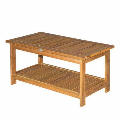Inwood Rectangular Acacia Outdoor Coffee Table , 90cm cm W 45cm cm D