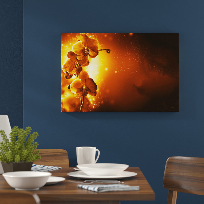 Print on Glass, 80 cm H x 120 cm B, Dunkelblau/Türkis