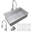 WFKC33 33'' L Dual Mount Single Bowl Stainless Steel Kitchen Sink