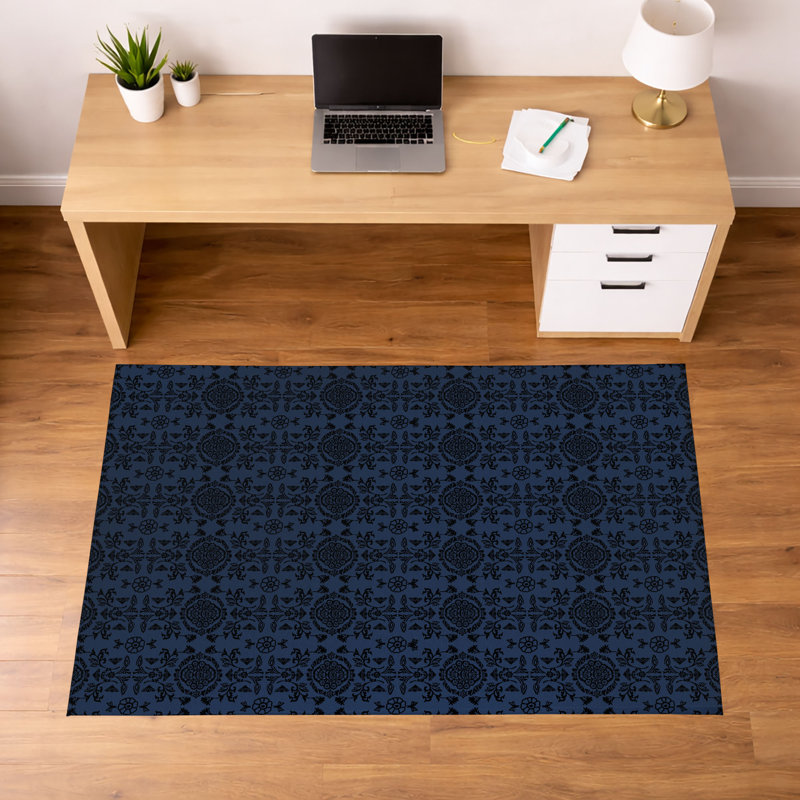 Tapis de bureau léger Aubry, H 0,1 po x l 84 po x P 60 po, Marine