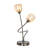Isha 2 Light Silver Table Lamp