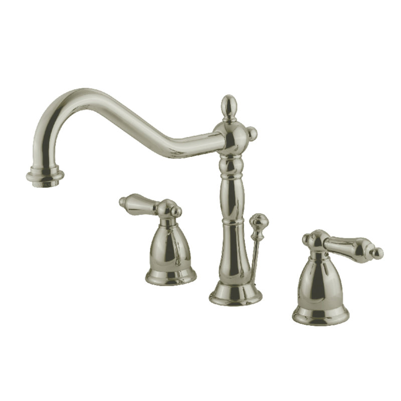 Robinet de salle de bain espacé Kingston, Nickel brossé