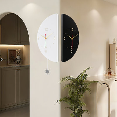 Double-Sided Metal Wall Clock