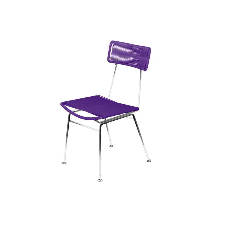 Chaise Hapi, Mauve / chrome