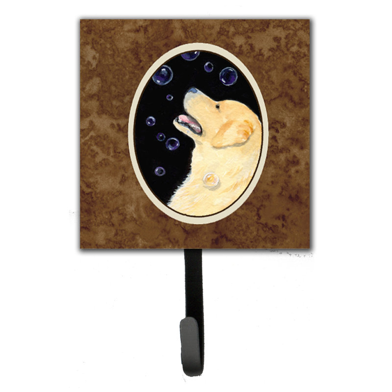 Porte-laisse et crochet mural golden retriever