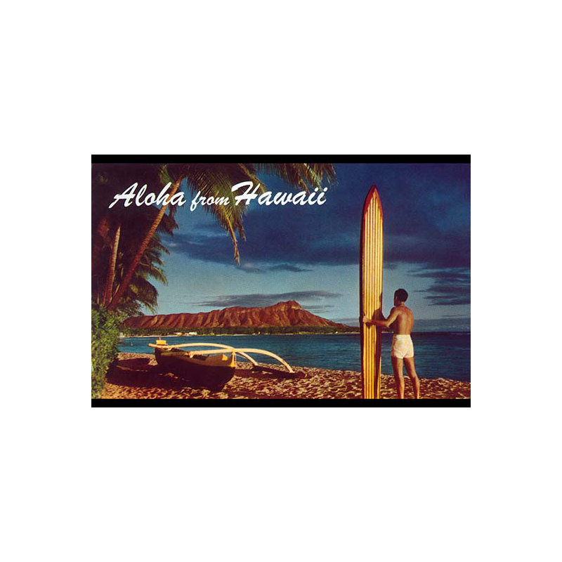 Aloha d’hawaï-reproduction de photo, H 28 po x l 42 po x P 1,5 po