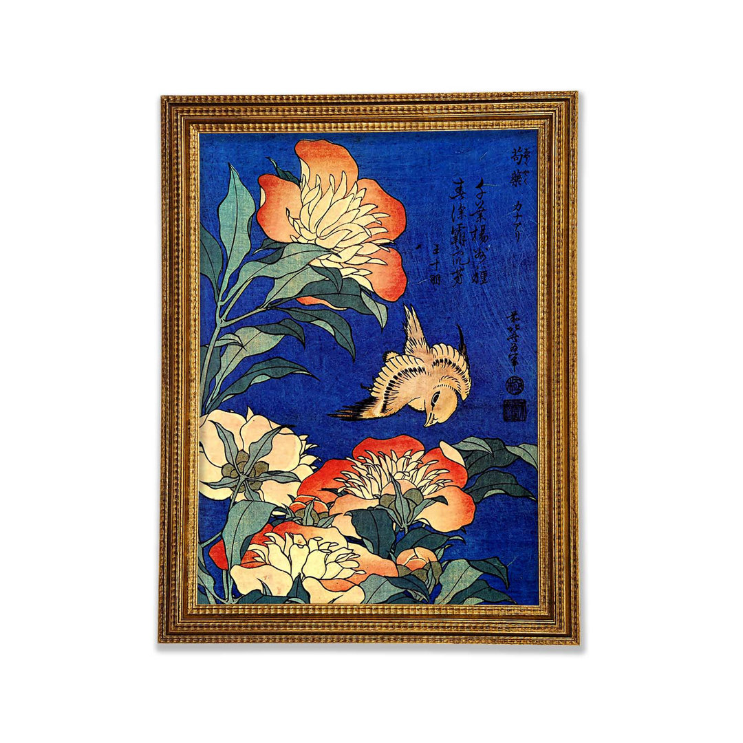 Hokusai Blumen - Druck