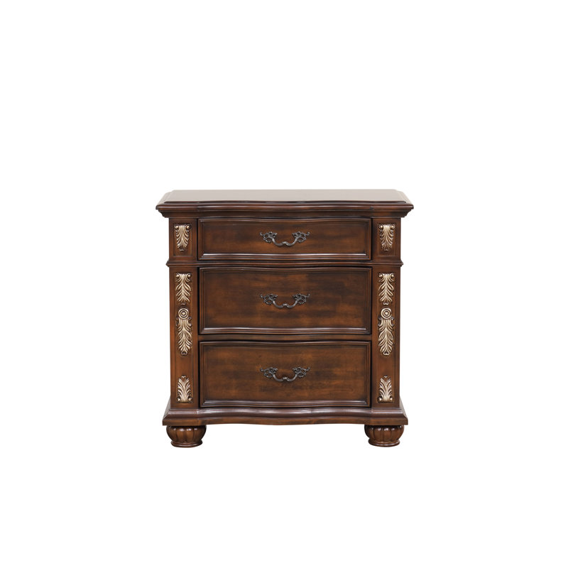 Charmante table de chevet avec plusieurs tiroirs fonctionnels pour rehausser la chambre à coucher