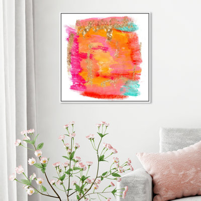 «New Yorker in Spring - Floater Frame», peinture sur toile