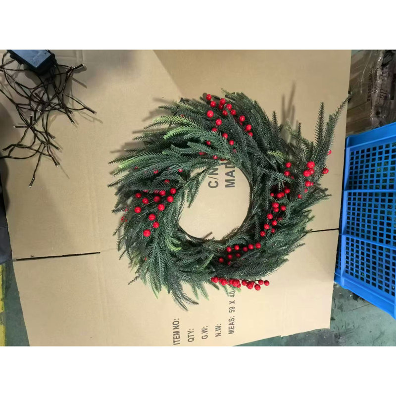 Bois de pin artificiel de 108 po, avec pommes de pin et pointes floquées pour les lumières DEL décoratives de Noël,