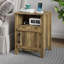 Ensemble de 2 tables de chevet de style campagnard rustique avec station de charge