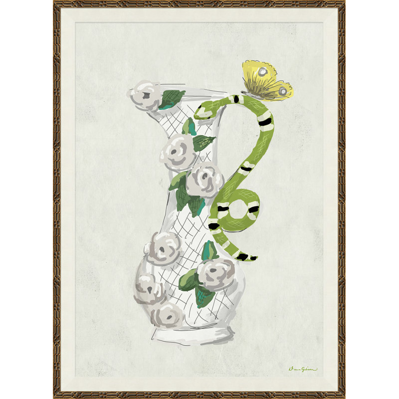 «Sutherland Vase II» par Dana Gibson - Peinture encadrée sur papier