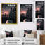«Midnight Lantern Romantic Prague Bridge - City Buildings», reproduction d'art mural-1185686571-1185686565