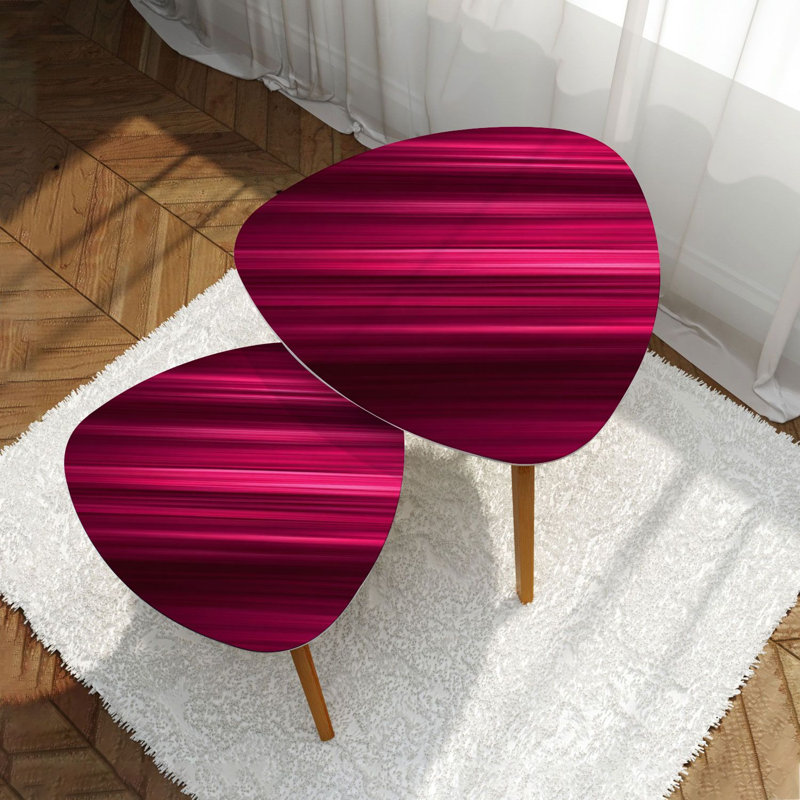 Ensemble de 2 tables basses gigognes Triangle