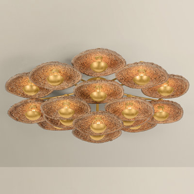 Colline Lampakanay Woven Semi Flush Mount