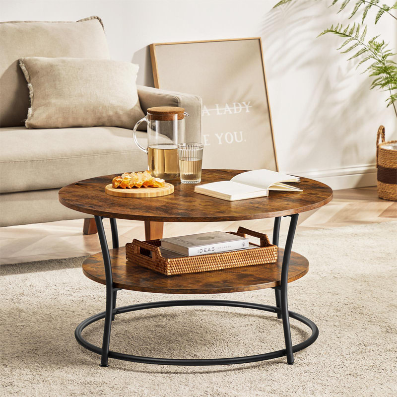 Adebayo Coffee Table with Storage, Rustic Brown