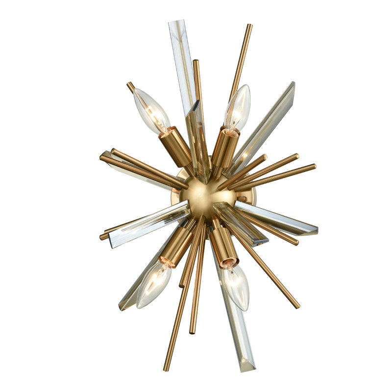 Palisades 4 - Light Flush Mounted Sconce, Antique Brass