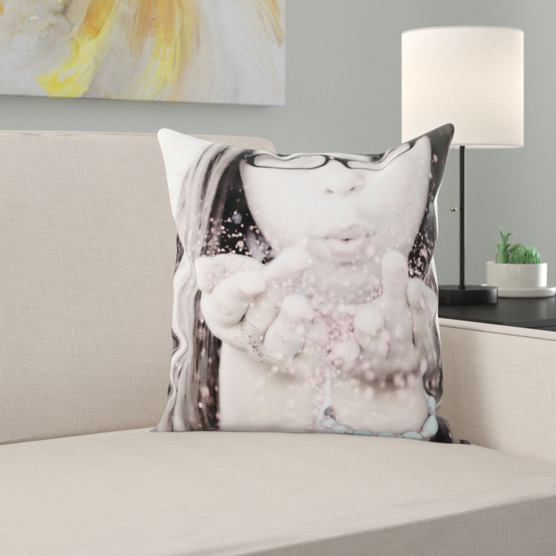 Coussin paillettes gonflable fille