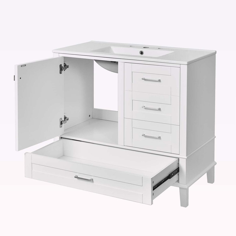 Meuble-lavabo 36 po avec lavabo, Blanc