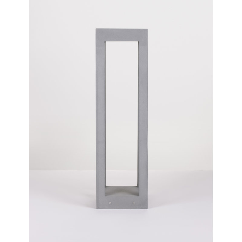 Grey Integrated LED Concrete Bollard Light, 70cm H x 20cm W x 20cm D