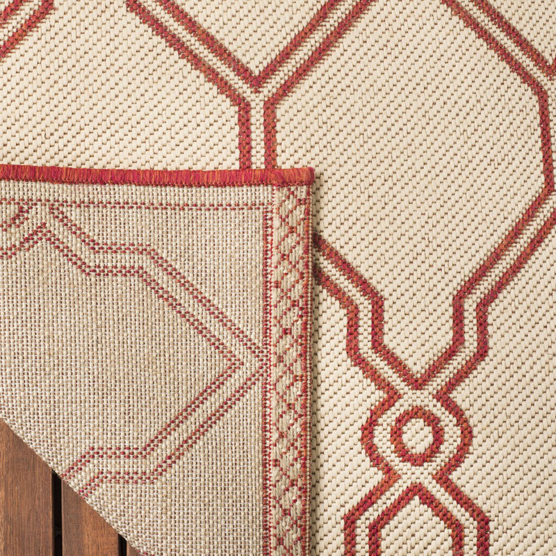 Duren Geometric Hand Woven Indoor / Outdoor Area Rug, Rectangle 122 x 183 cm