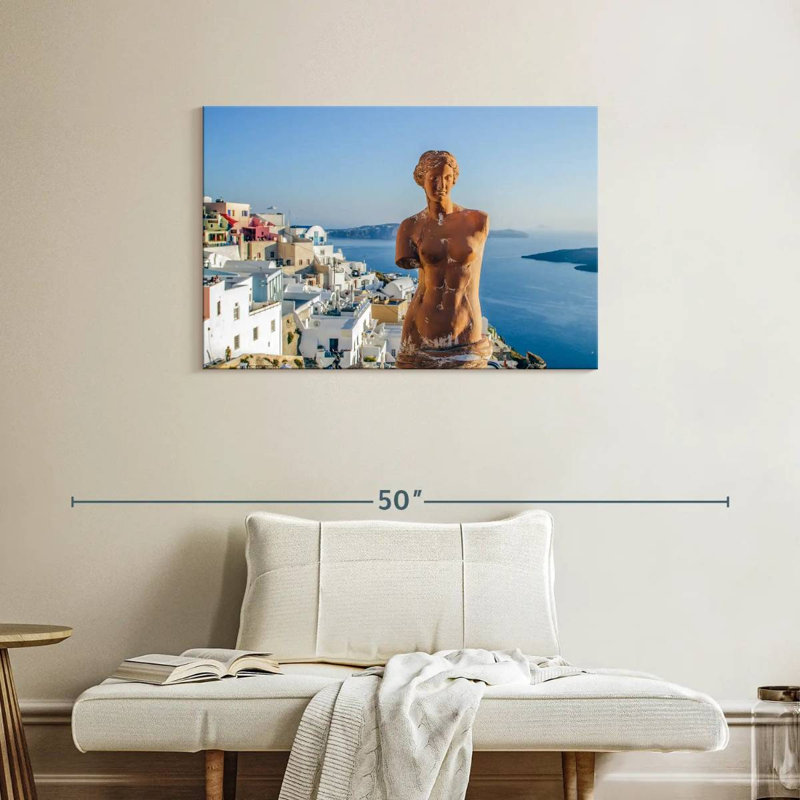 Statue Kavia d'Aphrodite à Santorin, H 24 po x l 36 po