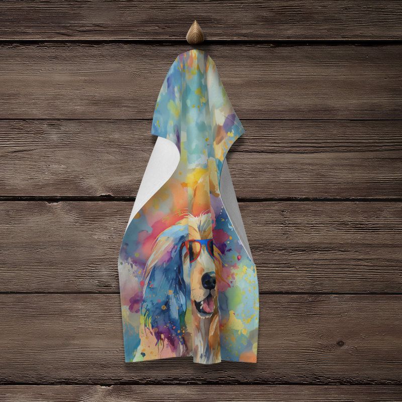 Serviette de cuisine afghan Hound Hippie Dawg