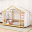 Lit plateforme en bois avec baldaquin en tissu transparent et guirlande lumineuse-1415081395-1415081392