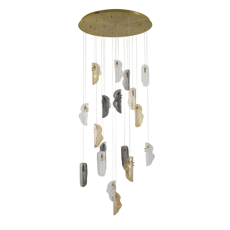 Lustre en verre 18 lumières Transitional 