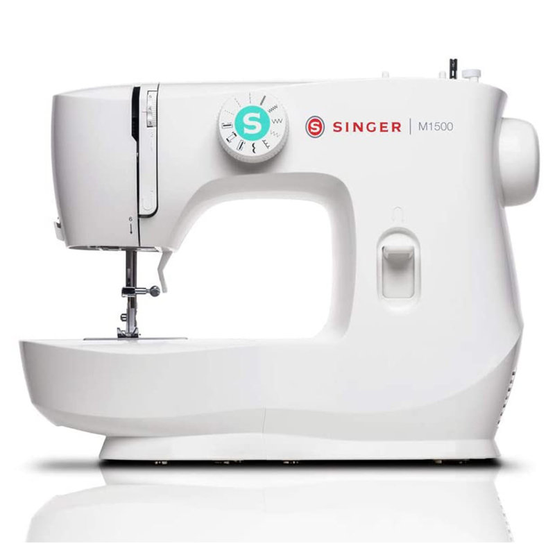 Singer M1500 Sewing Machine With 57 Stitch Applications And Accessories, White