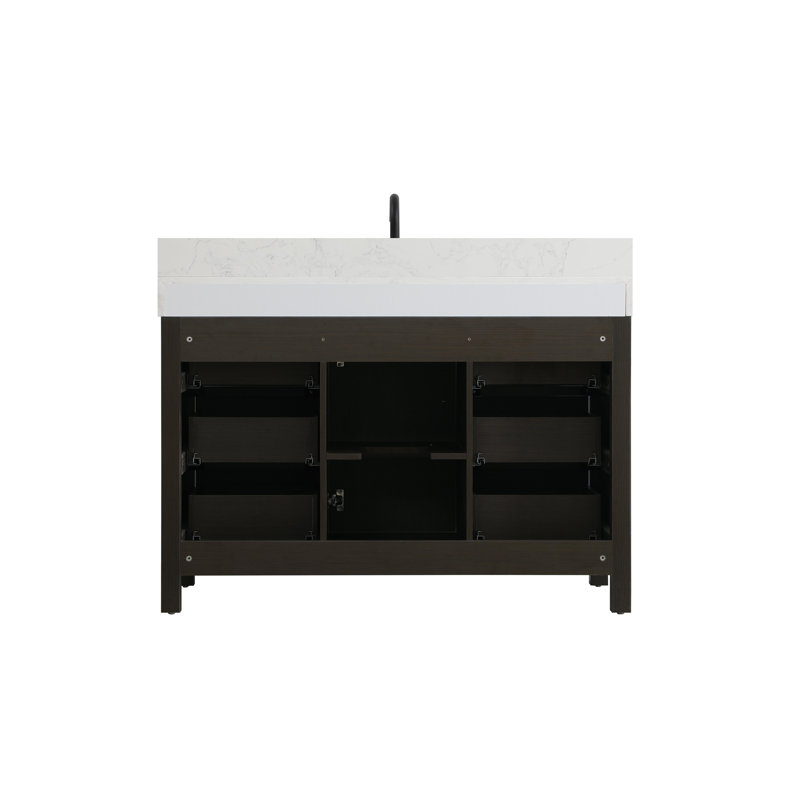Ensemble de meuble-lavabo simple 48 po_VF60648-BS, Brun moka