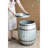 22.5X22.5X26 Inches Drum Side Table With Removable Lid And Galvanized Gray Finish, Rustic Design For Visual Appeal, Ideal Various Decor Arrangements Brown Banding Aesthetic Perfect Any