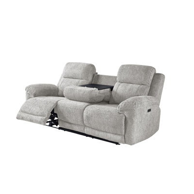 89'' W 3-Seat Upholstered Reclining Sofa with Solid Wood Frame
