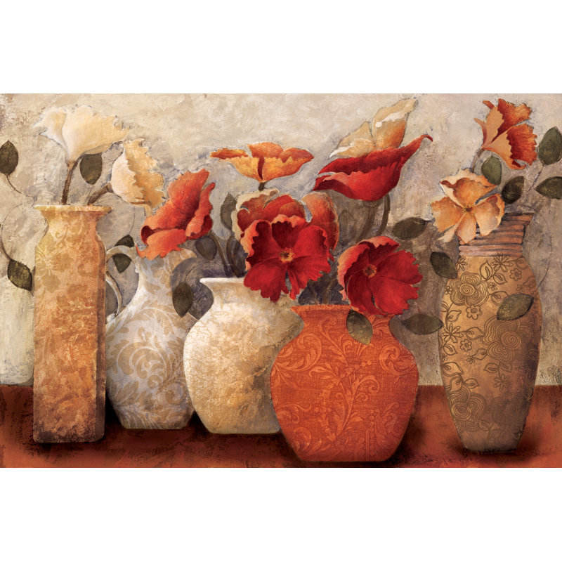 Spicy Flower Pots - Wrapped Canvas Painting, 30cm H x 46cm W x 3.8cm D