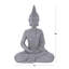 Sculpture de jardin en forme de Bouddha gris en oxyde de magnésium