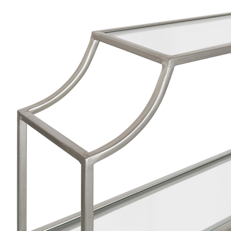 Turgut 4-Tiered Metal Accent Shelf, Silver