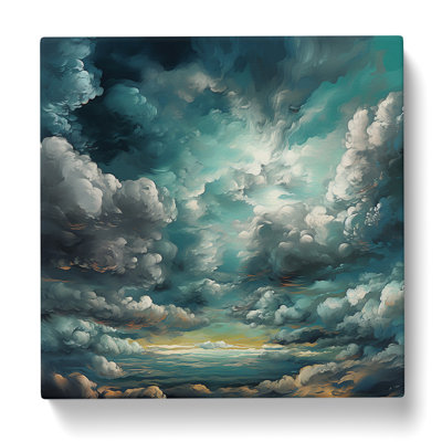 Cloudy Sky Digital Art No.9 - Wrapped Canvas