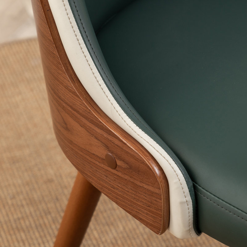 Ensemble de 2 chaises parsons rembourrées Jahmai, Vert / Beige