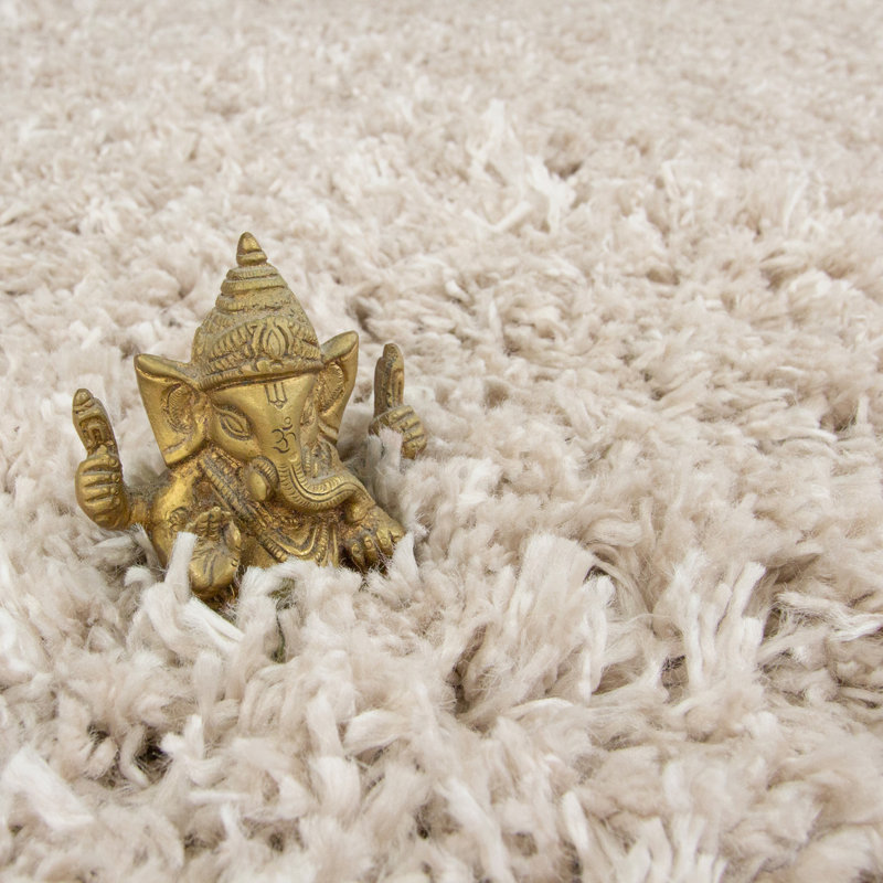 Durable Super Soft Shaggy Ecru Rug, Runner 60 x 240cm