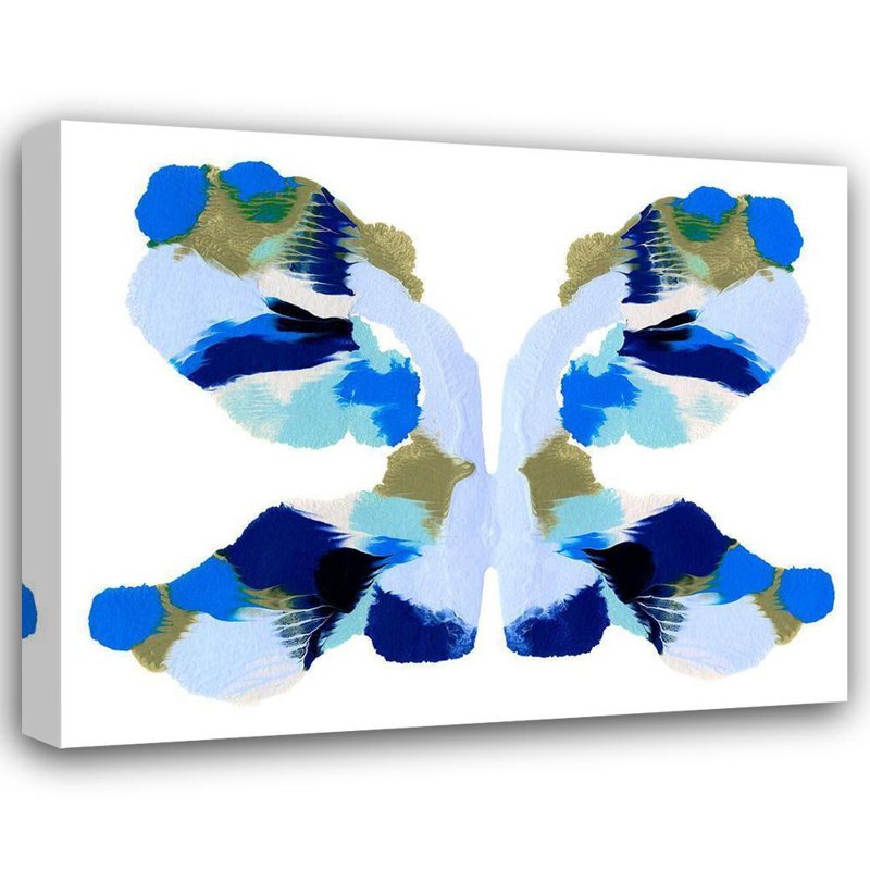 Orren Ellis Caroline, art sur toile tendue avec Emma, Rorschach Mariposa V, H 28 po x l 34 po
