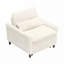 Fauteuil club en velours côtelé avec coussin-81531902