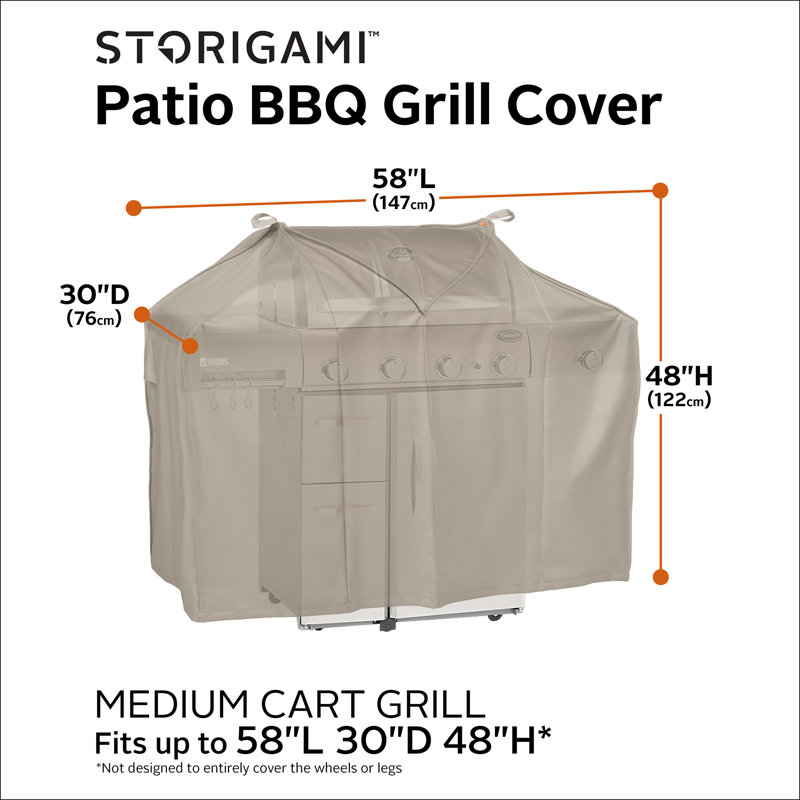 Housse pour barbecue Ayvin, Chèvre brun clair, H 48 po x l 58 po x P 30 po